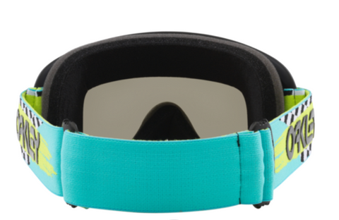 Oakley O Frame MX Goggles- Teal Checks Dark Grey Lens