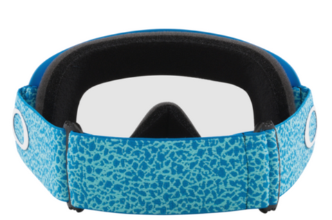 Oakley O Frame MX Goggles- Blue Crackle with Clear lens