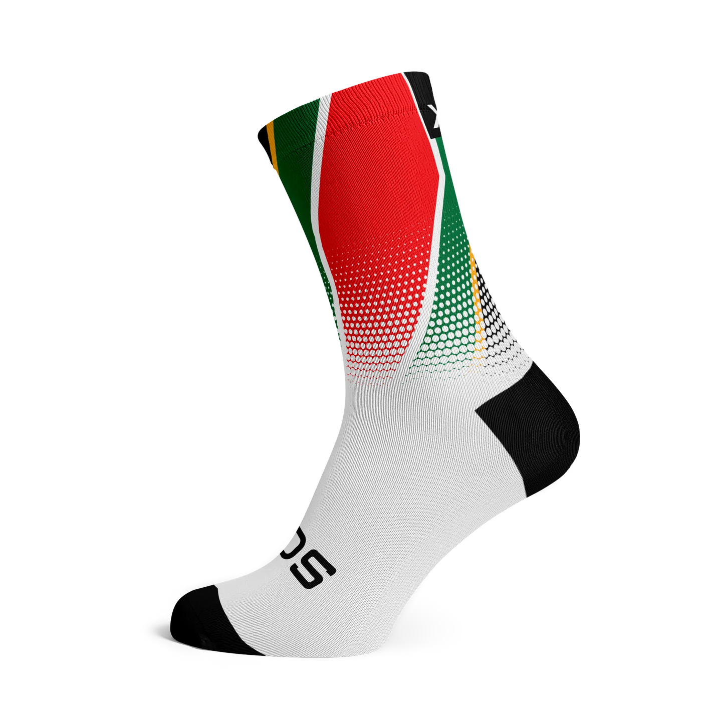 South Africa Flag Socks White - biket.co.za