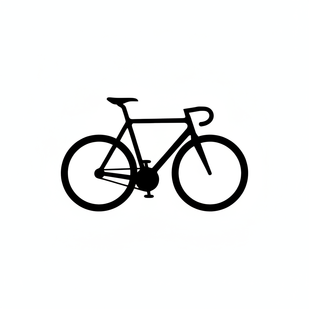 bigger bacl bicycle icon white background