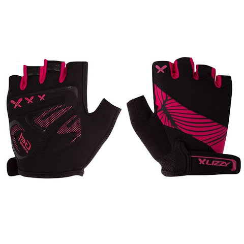 Lizzy Swerve – Ladies Short Finger Glove – Black & Pink