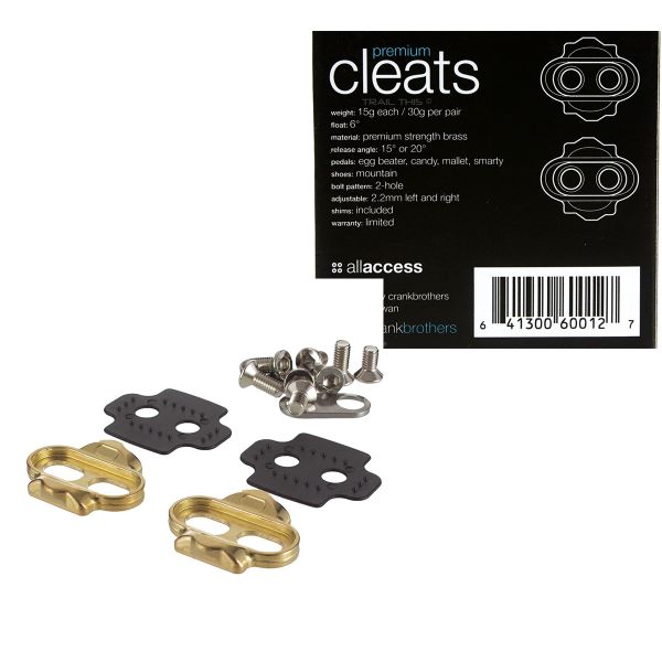 Crankbrothers standard release cleats with 6 degree float