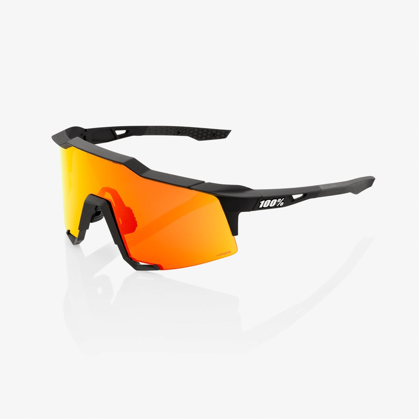 100% Speedcraft - Soft Tact Black - Hiper Red Multilayer Mirror Lens - biket.co.za