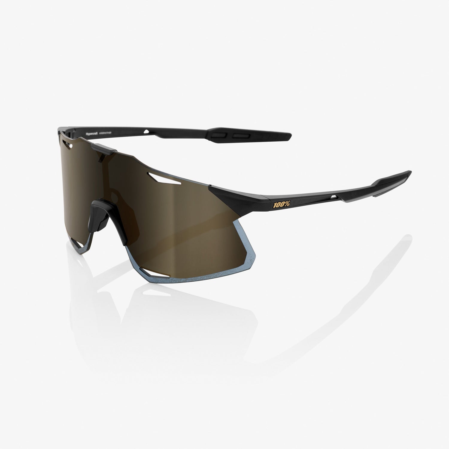 100% Hypercraft Matte Black- Soft Gold Mirror Lens – biket.co.za