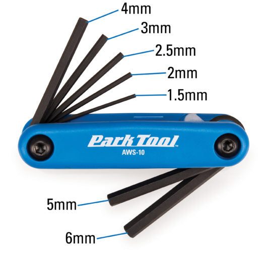 Parktool AWS-10 Fold-Up Hex Wrench Set - biket.co.za