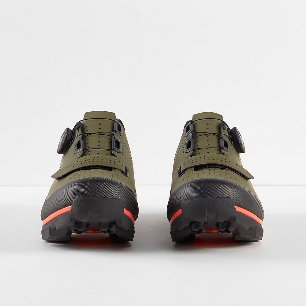 
                  
                    Bontrager Foray Mountain Bike Shoes - Olive Grey/Radioactive Orange - biket.co.za
                  
                