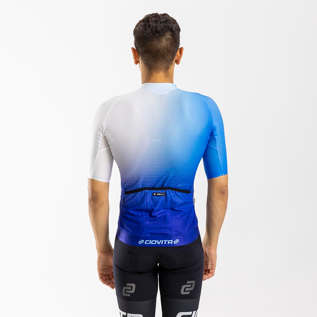 Ciovita Men's Punto Corsa Race Fit Jersey (Blue) - biket.co.za
