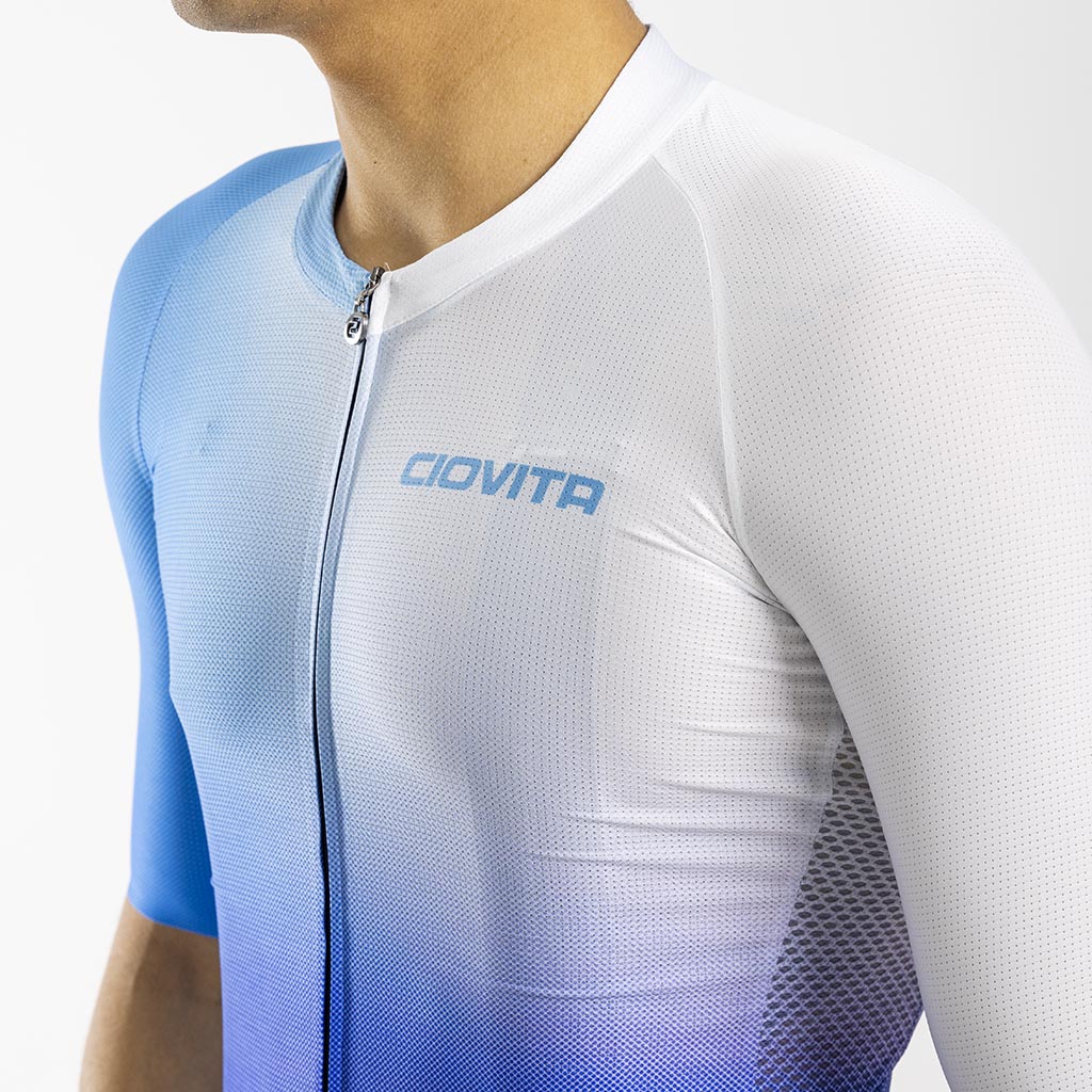 Ciovita Men's Punto Corsa Race Fit Jersey (Blue) - biket.co.za