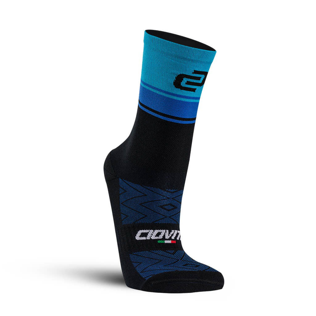 Ciovita Crew Cycling Socks- Blue Stripe - biket.co.za