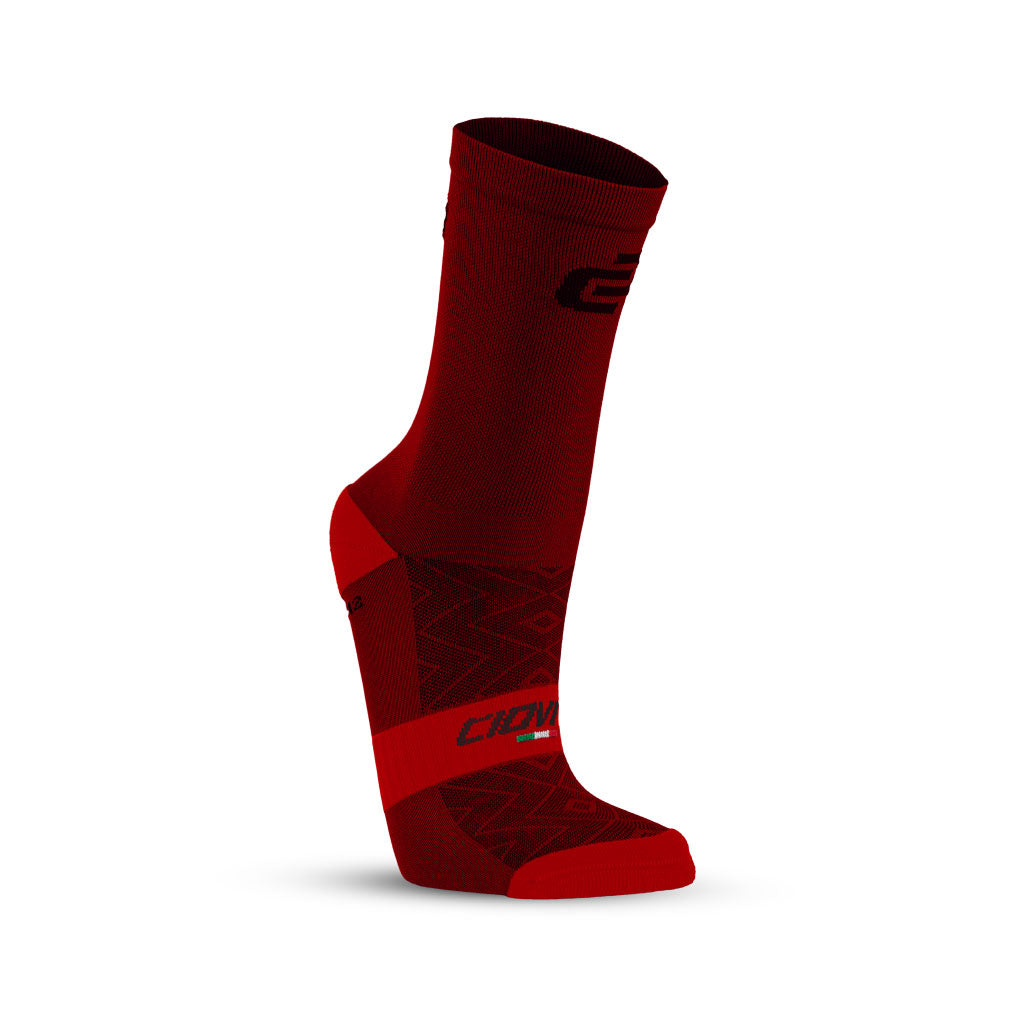 Ciovita Crew Cycling Socks- Bloodstone - biket.co.za