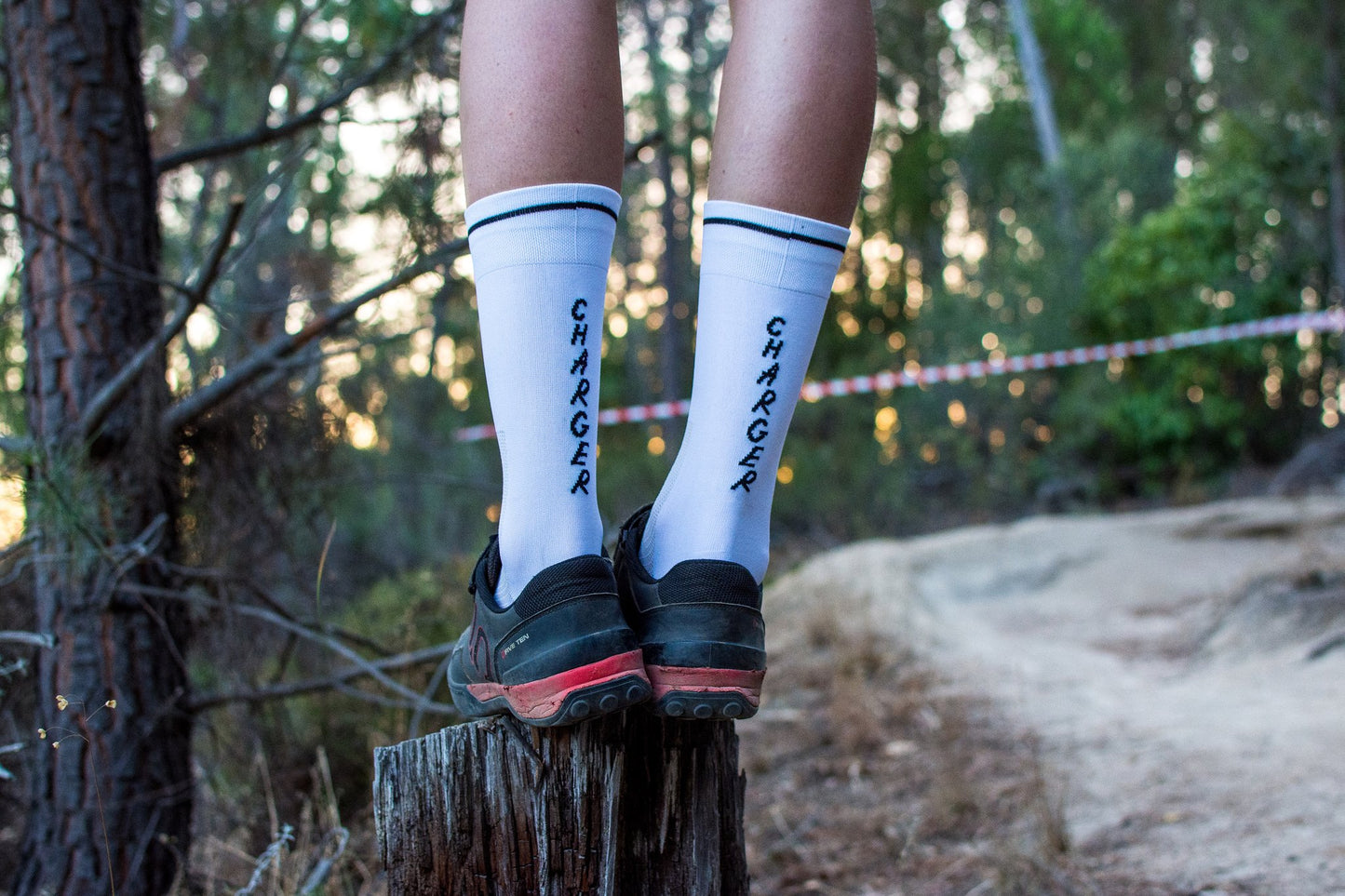 Charger socks- White Simple - biket.co.za