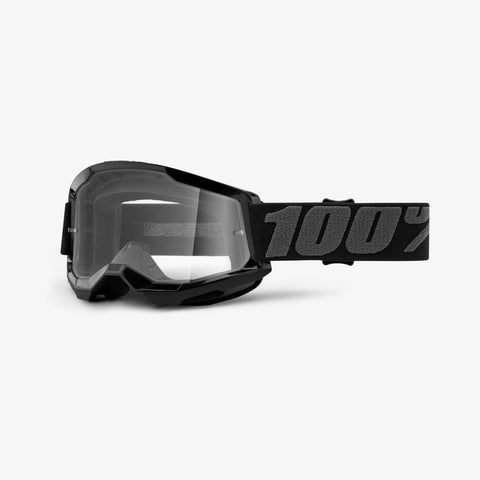 100% Strata 2 Goggle Black - Clear Lens - biket.co.za