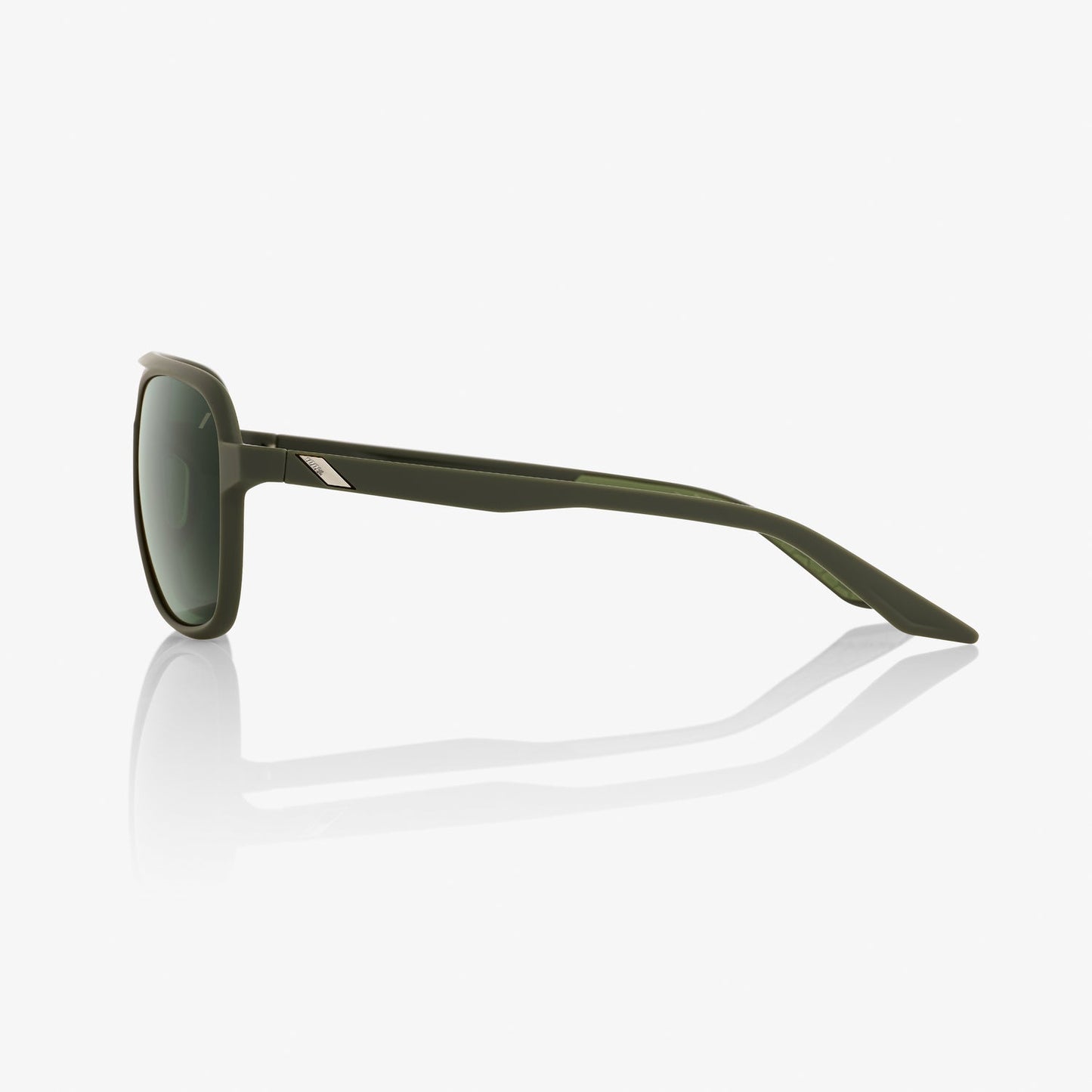 100% Kasia Aviator Round - Soft Tact Army Green - Grey Green Lens - biket.co.za