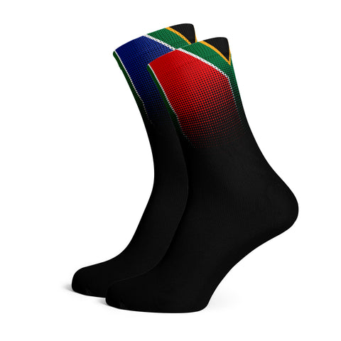 Sox- South Africa Flag Socks Black - biket.co.za