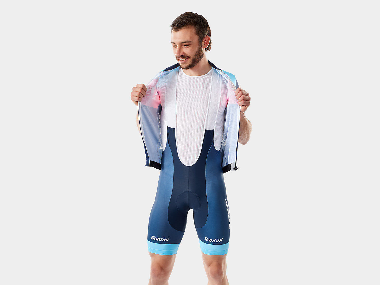 Santini Trek Factory Racing Men's XC Team Replica Bib Shorts - biket.co.za