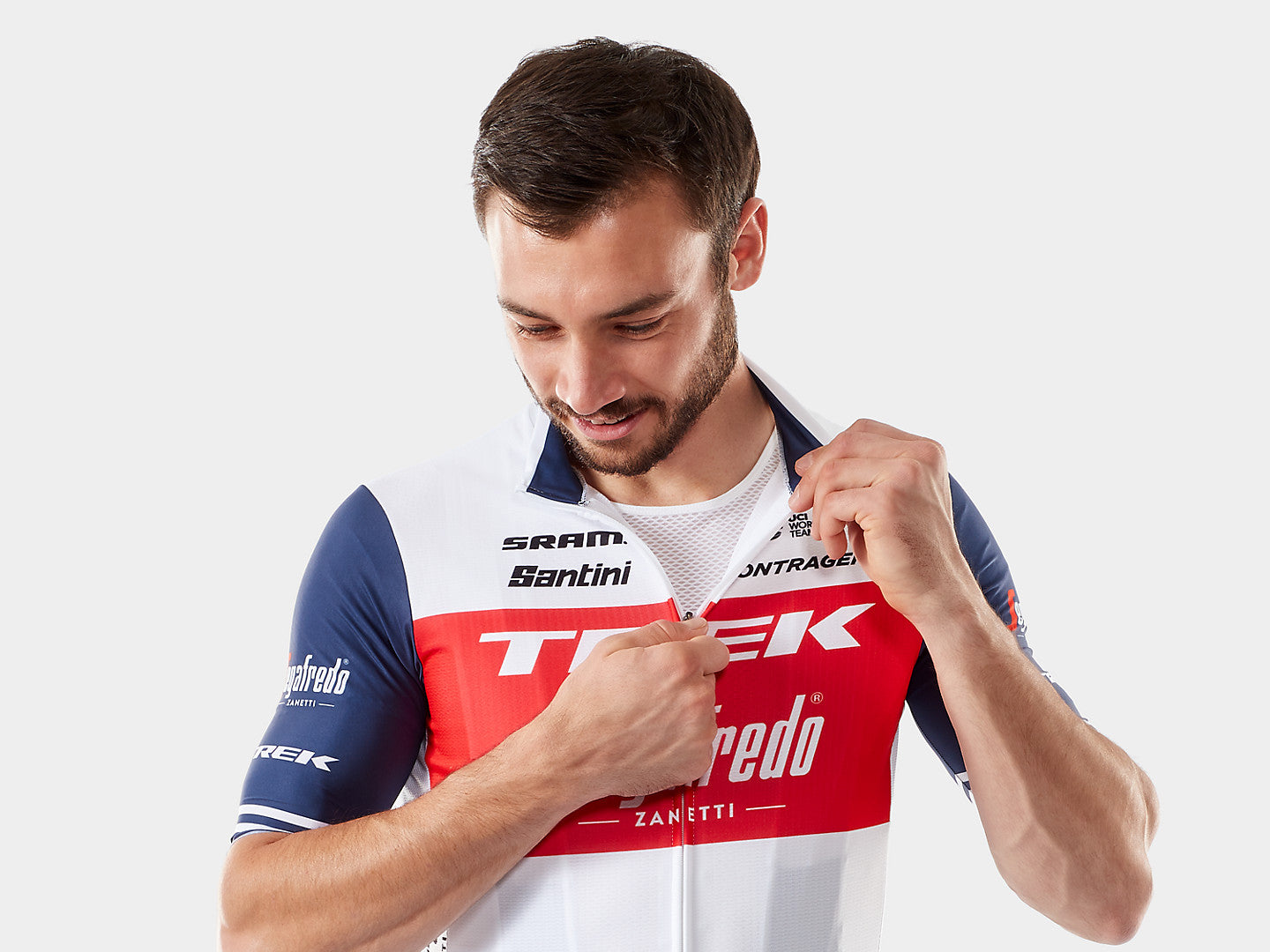 Santini Trek-Segafredo Men's Team Replica Race Cycling Jersey - biket.co.za