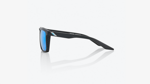100% Renshaw Matte Black - Hiper Blue Multilayer Mirror Lens - biket.co.za