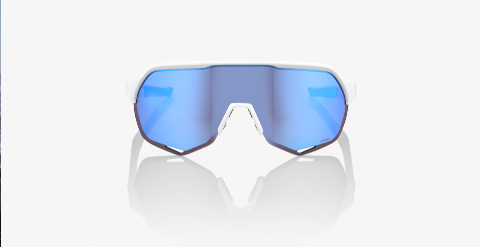 
                  
                    100% S2 - Matte White - Hiper Blue Multilayer Mirror Lens - biket.co.za
                  
                