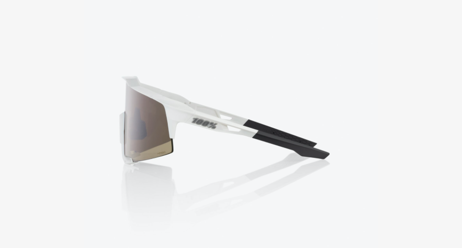 100% Speedcraft - Matte White - Hiper Silver Mirror Lens - biket.co.za