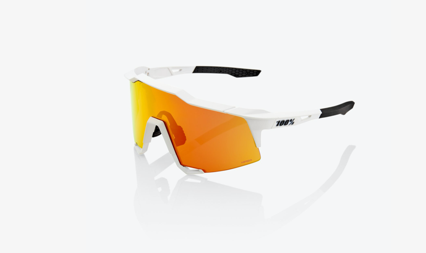 100% Speedcraft - Soft Tact Off White - Hiper Red Multilayer Mirror Lens - biket.co.za